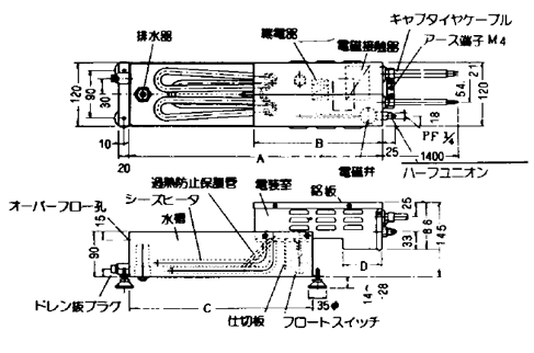 パン型加湿器(オーバーフロー機構付)KSDⅡ