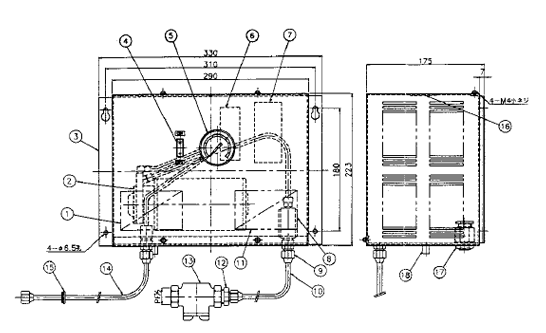 ポンプユニット外形寸法